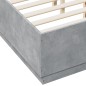 vidaXL Bettgestell Betongrau 120x190 cm Holzwerkstoff vidaXL Bettgestell Betongrau 120x190 cm Holzwerkstoff