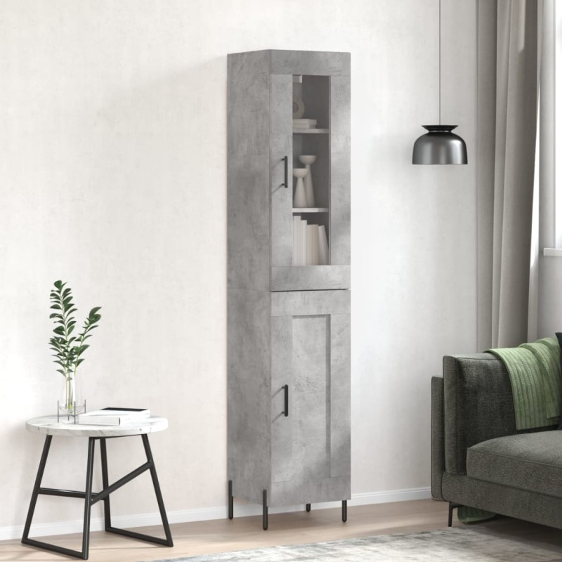 Highboard Betongrau 34,5x34x180 cm Holzwerkstoff Highboard Betongrau 34,5x34x180 cm Holzwerkstoff