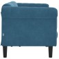 vidaXL Sofa 3-Sitzer Blau Samt vidaXL Sofa 3-Sitzer Blau Samt