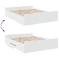 vidaXL Bettgestell mit Schubladen Weiß 160x200 cm Holzwerkstoff vidaXL Bettgestell mit Schubladen Weiß 160x200 cm Holzwerkstoff