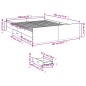 vidaXL Bettgestell mit Schubladen Weiß 160x200 cm Holzwerkstoff vidaXL Bettgestell mit Schubladen Weiß 160x200 cm Holzwerkstoff