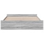 vidaXL Bettgestell mit Schubladen Grau Sonoma 200x200cm Holzwerkstoff vidaXL Bettgestell mit Schubladen Grau Sonoma 200x200cm Holzwerkstoff