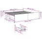 vidaXL Bettgestell mit Schubladen Grau Sonoma 200x200cm Holzwerkstoff vidaXL Bettgestell mit Schubladen Grau Sonoma 200x200cm Holzwerkstoff