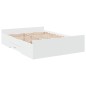 vidaXL Bettgestell mit Schubladen Weiß 120x190 cm Holzwerkstoff vidaXL Bettgestell mit Schubladen Weiß 120x190 cm Holzwerkstoff