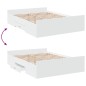 vidaXL Bettgestell mit Schubladen Weiß 120x190 cm Holzwerkstoff vidaXL Bettgestell mit Schubladen Weiß 120x190 cm Holzwerkstoff