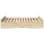 vidaXL Bettgestell mit Schubladen Sonoma-Eiche 120x190cm Holzwerkstoff vidaXL Bettgestell mit Schubladen Sonoma-Eiche 120x190cm Holzwerkstoff