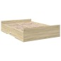 vidaXL Bettgestell mit Schubladen Sonoma-Eiche 120x190cm Holzwerkstoff vidaXL Bettgestell mit Schubladen Sonoma-Eiche 120x190cm Holzwerkstoff