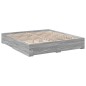 vidaXL Bettgestell mit Schubladen Grau Sonoma 180x200cm Holzwerkstoff vidaXL Bettgestell mit Schubladen Grau Sonoma 180x200cm Holzwerkstoff