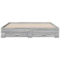 vidaXL Bettgestell mit Schubladen Grau Sonoma 180x200cm Holzwerkstoff vidaXL Bettgestell mit Schubladen Grau Sonoma 180x200cm Holzwerkstoff