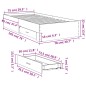 vidaXL Bettgestell mit Schubladen Braun Eichen-Optik 75x190 cm vidaXL Bettgestell mit Schubladen Braun Eichen-Optik 75x190 cm