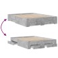 vidaXL Bettgestell mit Schubladen Betongrau 150x200 cm Holzwerkstoff vidaXL Bettgestell mit Schubladen Betongrau 150x200 cm Holzwerkstoff