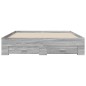 vidaXL Bettgestell mit Schubladen Grau Sonoma 150x200 cm Holzwerkstoff vidaXL Bettgestell mit Schubladen Grau Sonoma 150x200 cm Holzwerkstoff