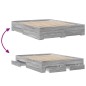 vidaXL Bettgestell mit Schubladen Grau Sonoma 150x200 cm Holzwerkstoff vidaXL Bettgestell mit Schubladen Grau Sonoma 150x200 cm Holzwerkstoff