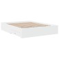vidaXL Bettgestell mit Schubladen Weiß 150x200 cm Holzwerkstoff vidaXL Bettgestell mit Schubladen Weiß 150x200 cm Holzwerkstoff