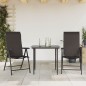 vidaXL Gartenstühle 2 Stk. Klappbar Schwarz Kaffeebraun Poly Rattan vidaXL Gartenstühle 2 Stk. Klappbar Schwarz Kaffeebraun Poly Rattan