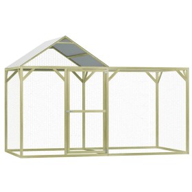 vidaXL Hühnerkäfig 3x1,5x2 m Kiefernholz Imprägniert und Stahl