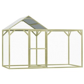 vidaXL Hühnerkäfig 3x1,5x2 m Kiefernholz Imprägniert und Stahl