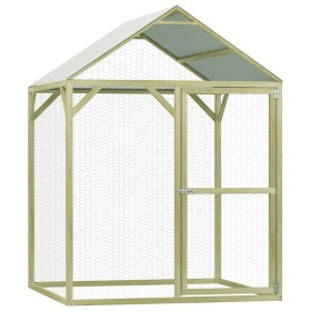 vidaXL Hühnerkäfig 1,5x1,5x2 m Kiefernholz Imprägniert und Stahl