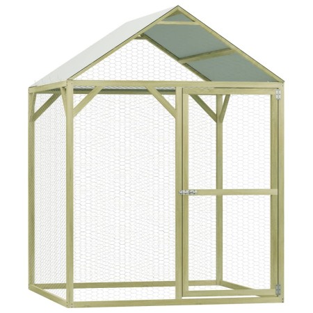 vidaXL Hühnerkäfig 1,5x1,5x2 m Kiefernholz Imprägniert und Stahl