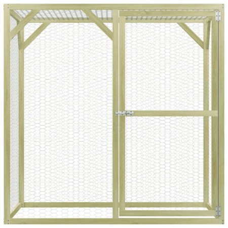vidaXL Hühnerkäfig 1,5x1,5x1,5 m Kiefernholz Imprägniert und Stahl