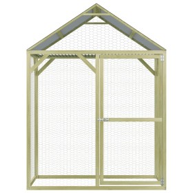 vidaXL Hühnerkäfig 1,5x1,5x2 m Kiefernholz Imprägniert und Stahl
