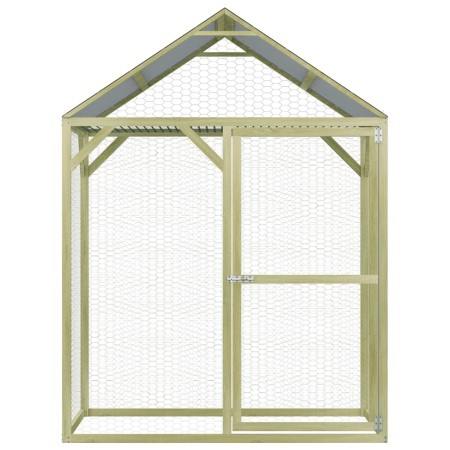 vidaXL Hühnerkäfig 1,5x1,5x2 m Kiefernholz Imprägniert und Stahl