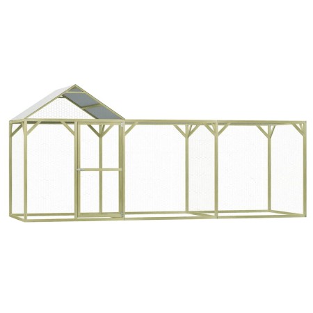 vidaXL Hühnerkäfig 4,5x1,5x2 m Kiefernholz Imprägniert und Stahl
