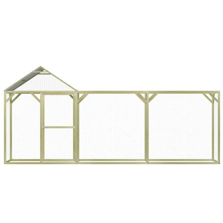 vidaXL Hühnerkäfig 4,5x1,5x2 m Kiefernholz Imprägniert und Stahl