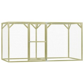 vidaXL Hühnerkäfig 3x1,5x1,5 m Kiefernholz Imprägniert und Stahl