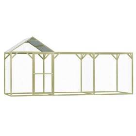 vidaXL Hühnerkäfig 4,5x1,5x2 m Kiefernholz Imprägniert und Stahl