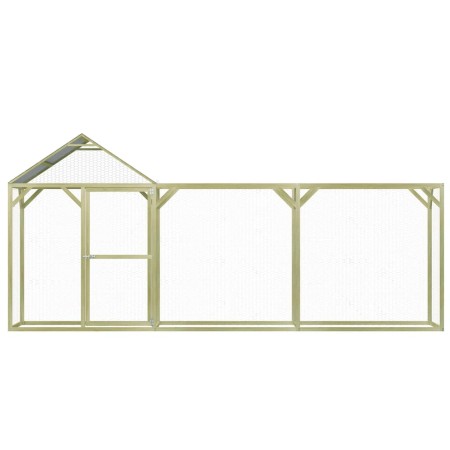 vidaXL Hühnerkäfig 4,5x1,5x2 m Kiefernholz Imprägniert und Stahl