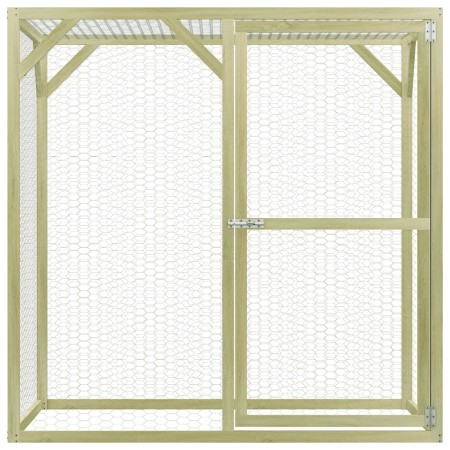 vidaXL Hühnerkäfig 1,5x1,5x1,5 m Kiefernholz Imprägniert und Stahl