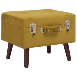 Hocker mit Stauraum 3 Stk. Senfgelb Samt