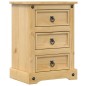 vidaXL Nachttisch Corona 45x35x64 cm Massivholz Kiefer vidaXL Nachttisch Corona 45x35x64 cm Massivholz Kiefer