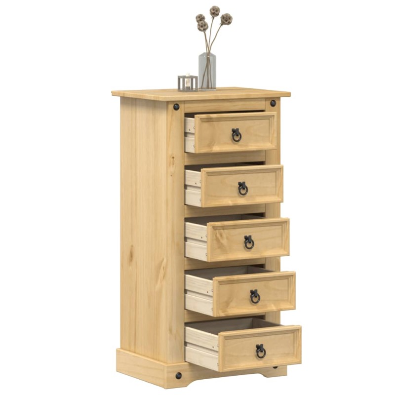 vidaXL Nachttisch Corona 53x39x103 cm Massivholz Kiefer vidaXL Nachttisch Corona 53x39x103 cm Massivholz Kiefer