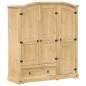 vidaXL Kleiderschrank Corona 151,5x52x170 cm Massivholz Kiefer vidaXL Kleiderschrank Corona 151,5x52x170 cm Massivholz Kiefer