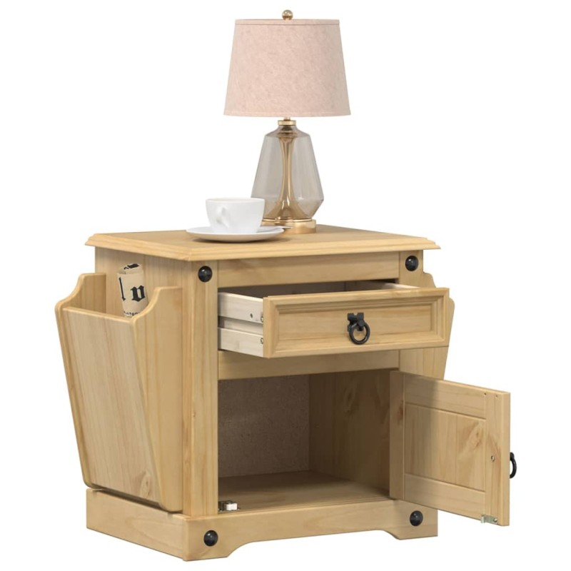 vidaXL Nachttisch Corona 45x35x47,5 cm Massivholz Kiefer vidaXL Nachttisch Corona 45x35x47,5 cm Massivholz Kiefer