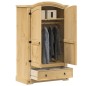 vidaXL Kleiderschrank Corona 101x52x170 cm Massivholz Kiefer vidaXL Kleiderschrank Corona 101x52x170 cm Massivholz Kiefer