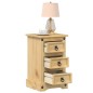 vidaXL Nachttisch Corona 35x32,5x58 cm Massivholz Kiefer vidaXL Nachttisch Corona 35x32,5x58 cm Massivholz Kiefer