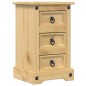 vidaXL Nachttisch Corona 35x32,5x58 cm Massivholz Kiefer vidaXL Nachttisch Corona 35x32,5x58 cm Massivholz Kiefer