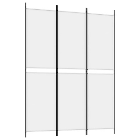 vidaXL 3-tlg. Paravent Weiß 150x200 cm Stoff