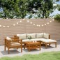 vidaXL 6-tlg. Garten-Lounge-Set mit Creme Kissen Massivholz Akazie vidaXL 6-tlg. Garten-Lounge-Set mit Creme Kissen Massivholz Akazie