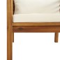 vidaXL 6-tlg. Garten-Lounge-Set mit Creme Kissen Massivholz Akazie vidaXL 6-tlg. Garten-Lounge-Set mit Creme Kissen Massivholz Akazie