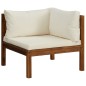 vidaXL 7-tlg. Garten-Lounge-Set mit Creme Kissen Massivholz Akazie vidaXL 7-tlg. Garten-Lounge-Set mit Creme Kissen Massivholz Akazie