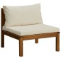 vidaXL 7-tlg. Garten-Lounge-Set mit Creme Kissen Massivholz Akazie vidaXL 7-tlg. Garten-Lounge-Set mit Creme Kissen Massivholz Akazie