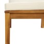vidaXL 7-tlg. Garten-Lounge-Set mit Creme Kissen Massivholz Akazie vidaXL 7-tlg. Garten-Lounge-Set mit Creme Kissen Massivholz Akazie