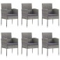 vidaXL 7-tlg. Garten-Essgruppe Poly Rattan Anthrazit vidaXL 7-tlg. Garten-Essgruppe Poly Rattan Anthrazit