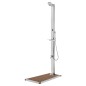 Gartendusche mit Brauner Bodenplatte 225 cm Edelstahl Gartendusche mit Brauner Bodenplatte 225 cm Edelstahl