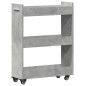 vidaXL Schrank mit Rollen Betongrau 60x22x79 cm Holzwerkstoff