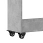 vidaXL Schrank mit Rollen Betongrau 60x22x79 cm Holzwerkstoff
